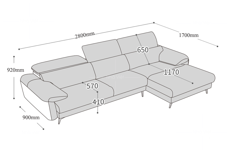 Sofa góc hiện đại GL34