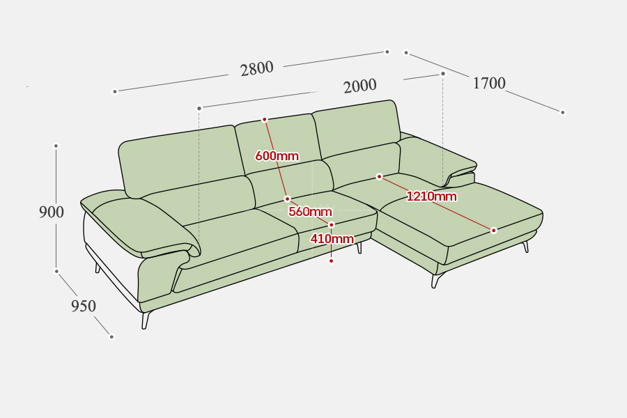 Sofa góc bọc da Đức GL62