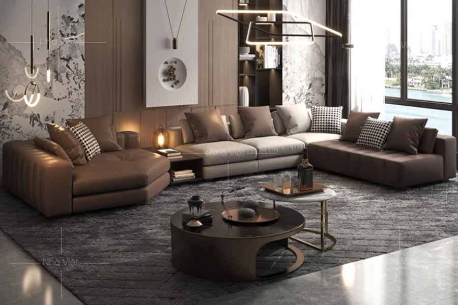 Sofa góc phòng khách rộng GL12
