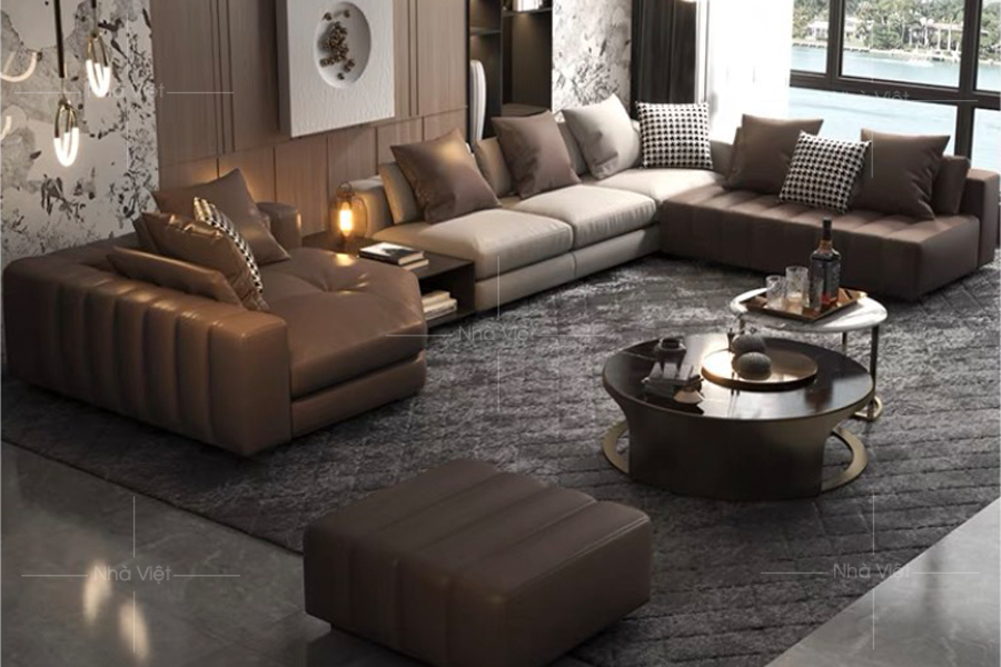 Sofa góc phòng khách rộng GL12