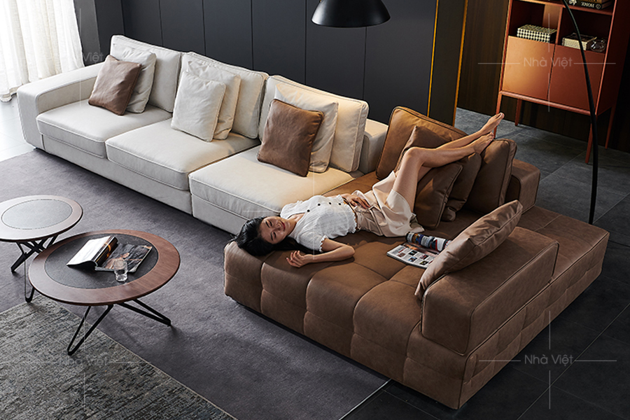 Sofa góc phòng khách rộng Minoti GL03