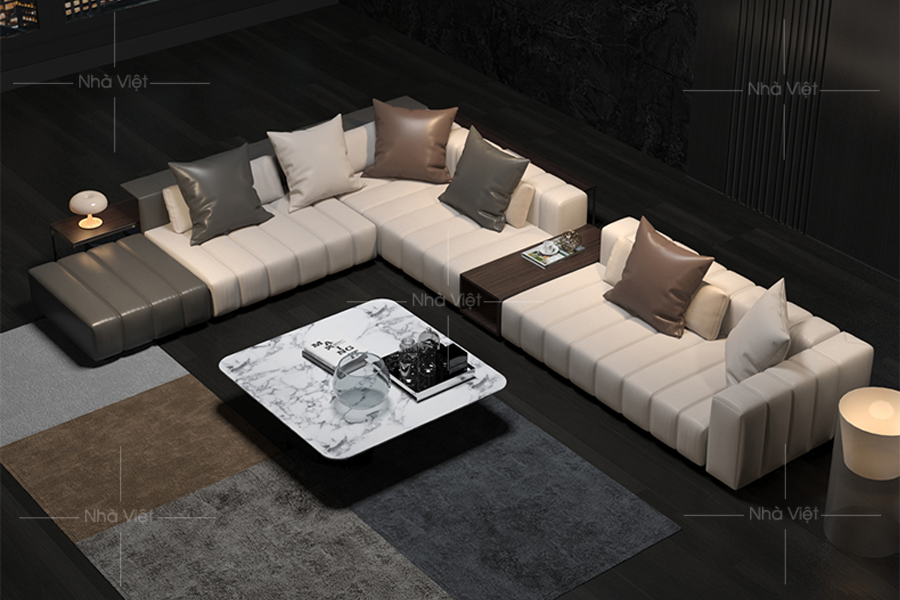 Sofa góc phòng khách rộng Minoti GL21