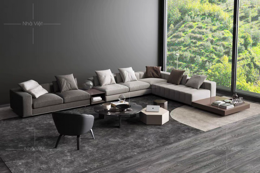 Sofa góc phòng khách rộng GL16