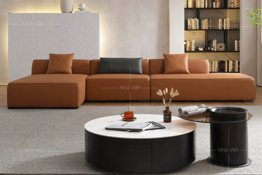 Sofa góc bọc da GL24