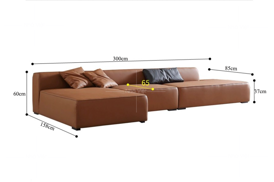 Sofa góc bọc da GL24