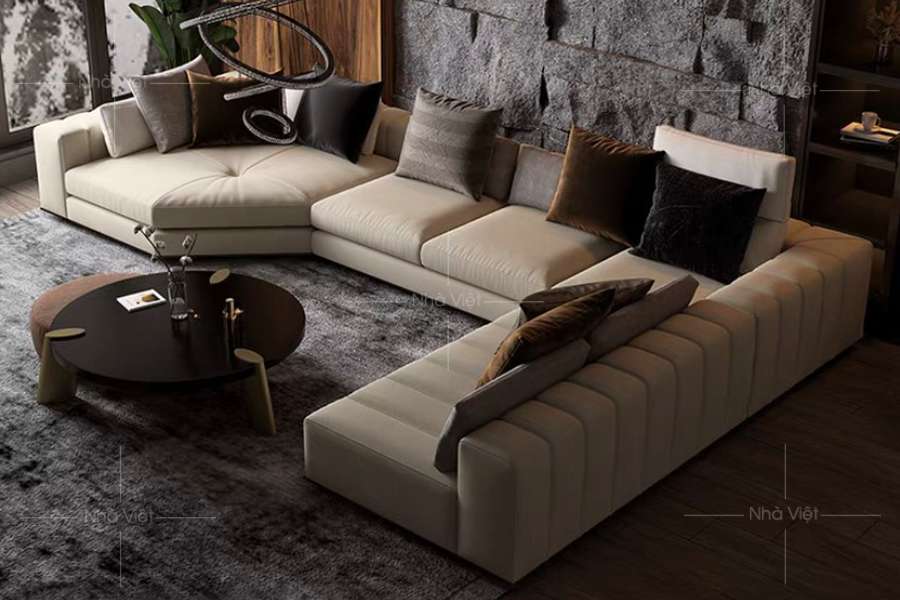 Sofa góc phòng khách rộng Minoti GL40