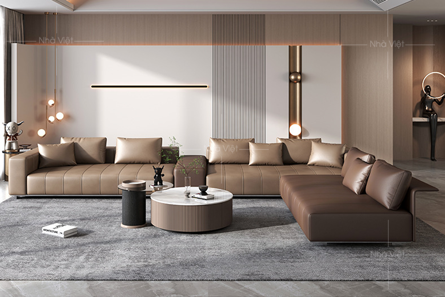 Sofa góc phòng khách rộng Minoti GL22