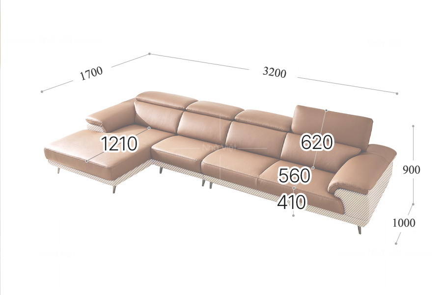Sofa góc chữ L Benney GL77