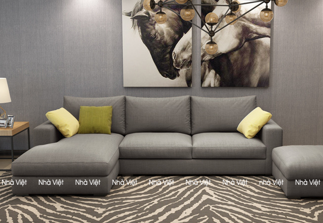 Ban ghe sofa ni cho phong khach am cung hon Sofa nỉ mã 0111