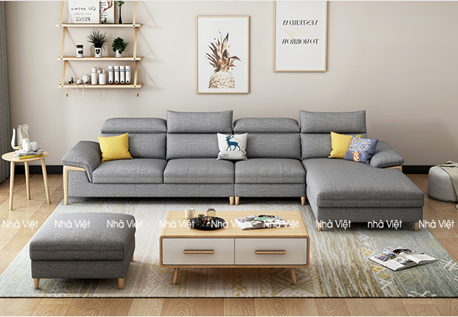 Những bộ ghế sofa nỉ chung cư thiết kế hiện đại Sofa nỉ mã 1113