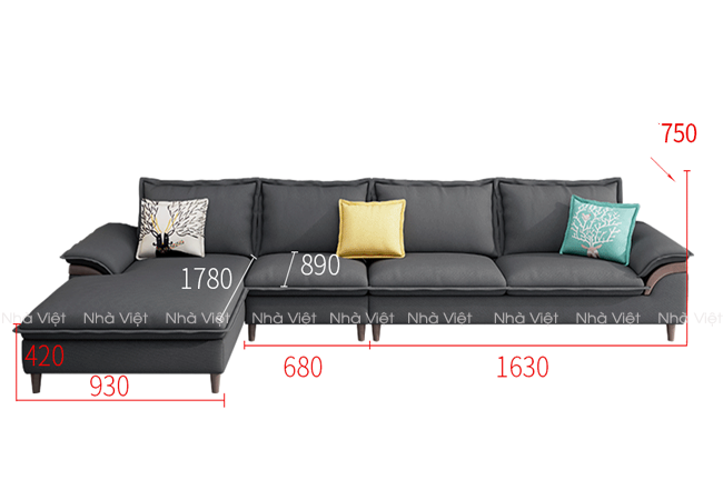 Mẫu bàn ghế sô pha nỉ thiết kế kiểu dáng góc màu đen Sofa nỉ màu đen mã 1116