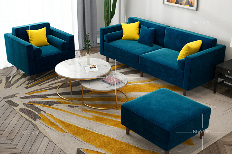 Các chất liệu tạo nên một bộ sofa góc đẹp và sang Sofa nỉ 2 ghế mã 1122