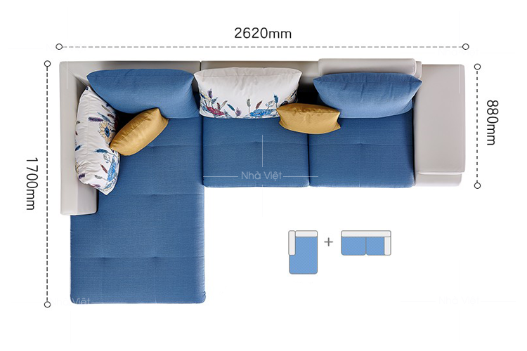 Sofa nỉ mã 058