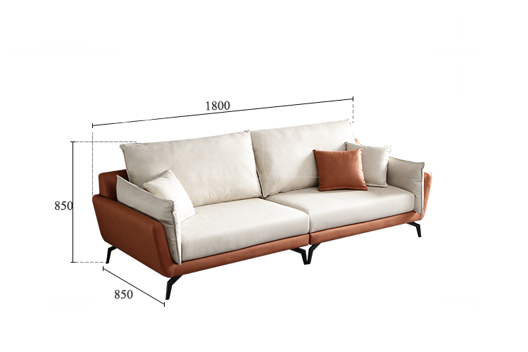 Sofa nỉ phối hai màu N11