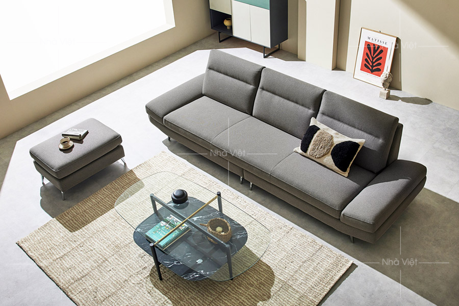 Sofa nỉ màu ghi ND16