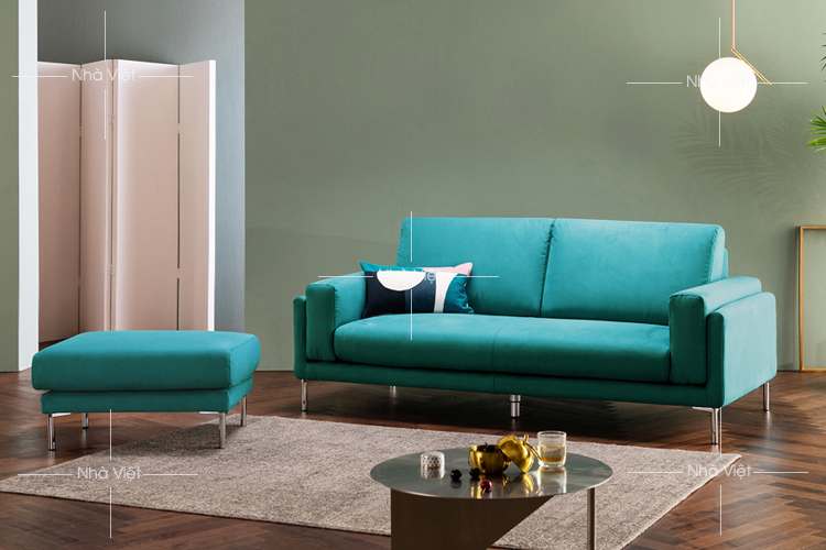 Mẫu bàn ghế sô fa nỉ kích thước 2.0m * 90cm hai chỗ ngồi Sofa nỉ kích thước 2.0m mã 1124