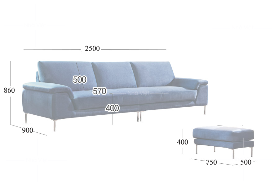 Sofa nỉ phòng khách N0105