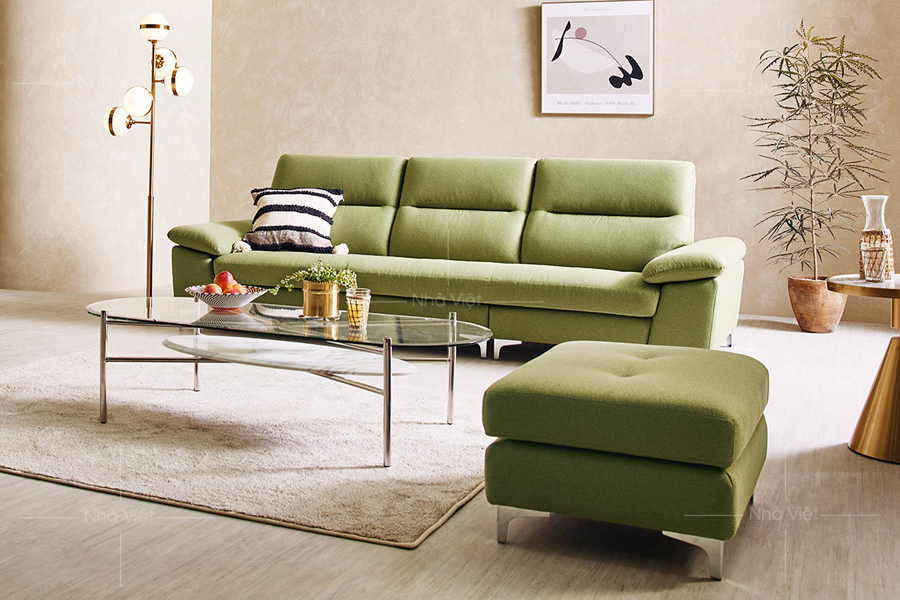 Sofa nỉ phối màu xanh  N25