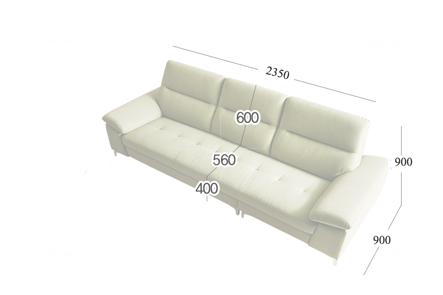 Sofa nỉ phối màu xanh  N25