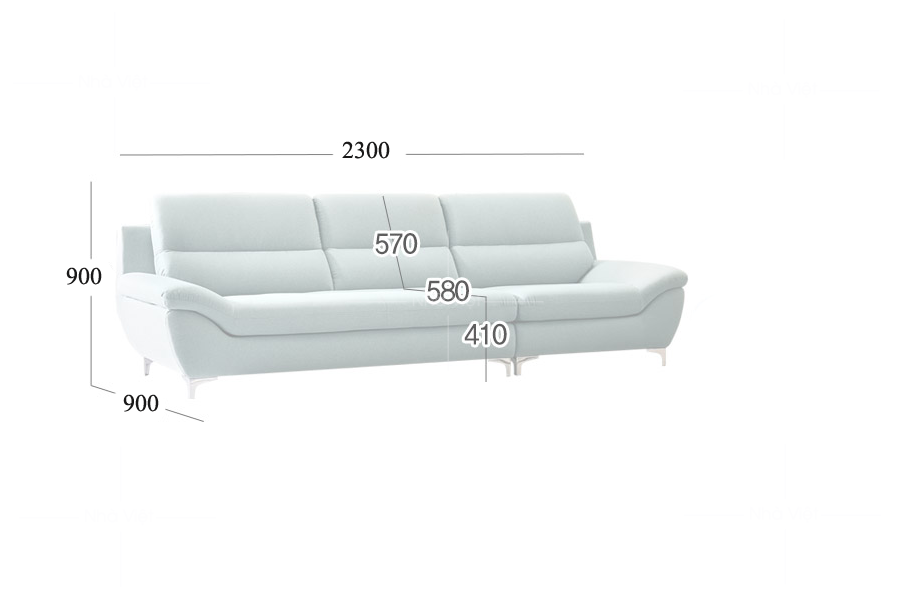 Sofa nỉ phòng khách hiện đại N28