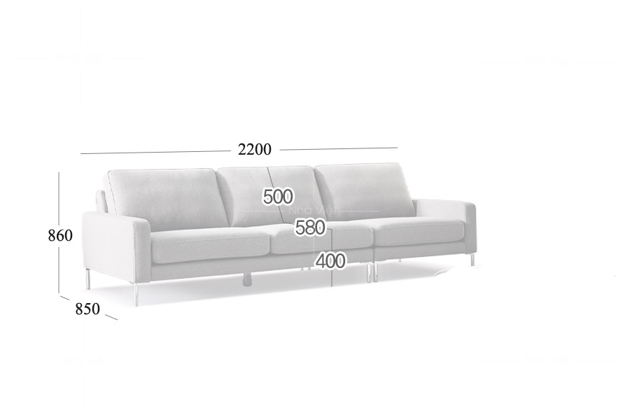 Sofa nỉ phòng khách nhỏ N060