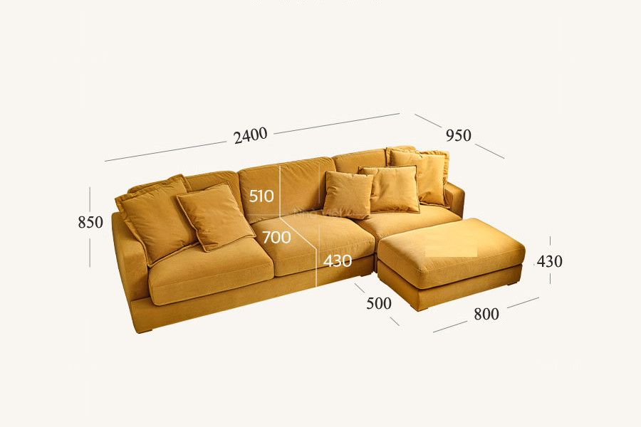 Sofa nỉ phòng khách nhỏ ND14