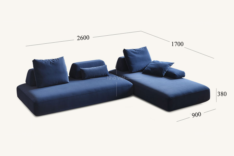 Sofa nỉ phòng khách N055
