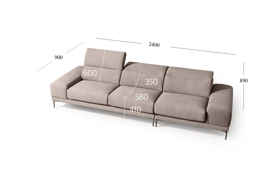 Sofa nỉ 3 chỗ ngồi N058