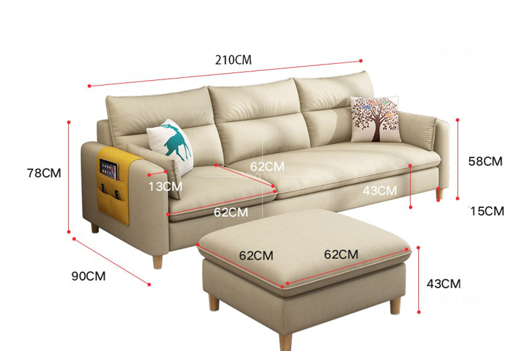 Sofa nỉ mã 042