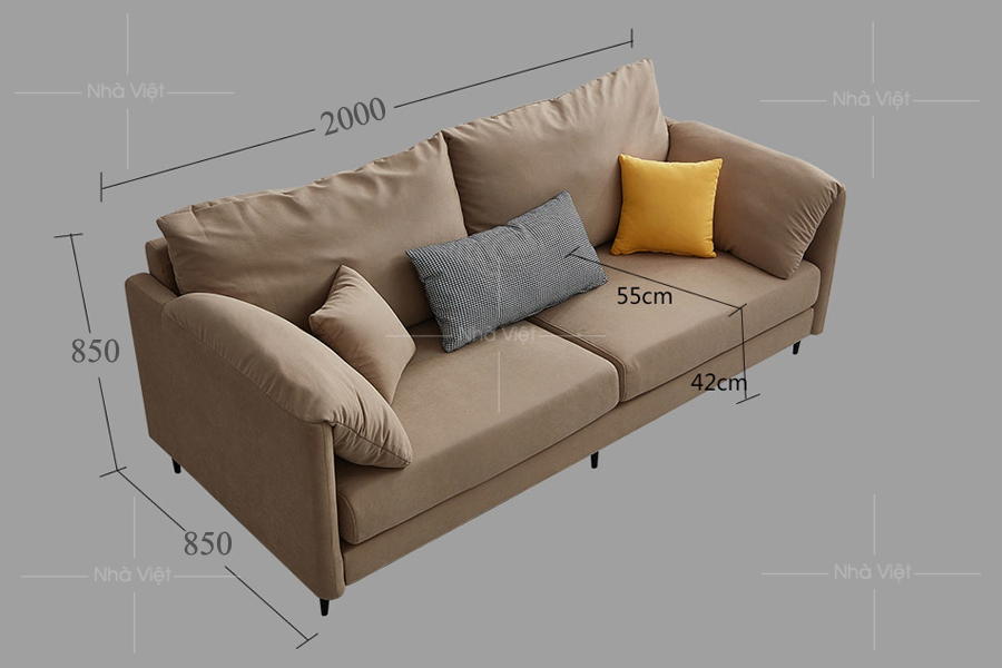 Sofa nỉ mẫu góc chữ L N-02C