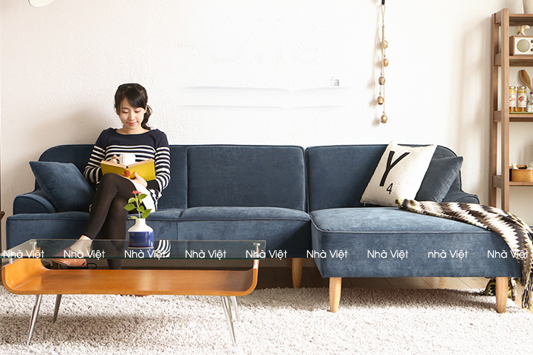 Sofa ni cho phong khach nho Sofa nỉ mã 077