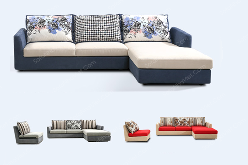 Xưởng đóng mới sofa nỉ cao cấp Sofa nỉ mã 060