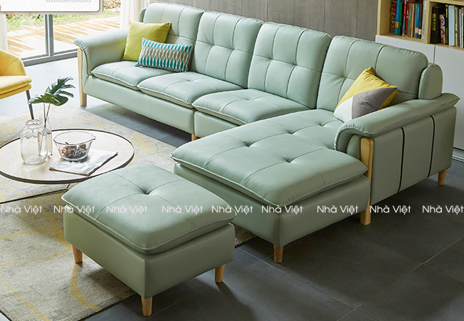 Bộ mẫu sofa phòng khách thiết kế điểm nhấn tay gỗ Sofa phòng khách mã 137