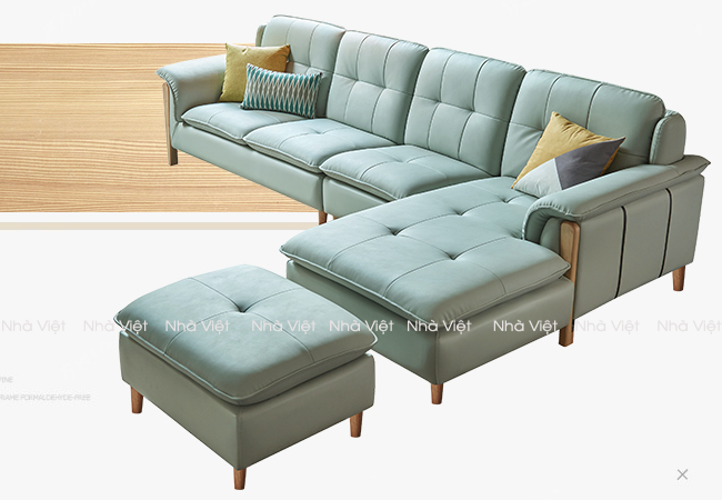Bộ mẫu sofa phòng khách thiết kế điểm nhấn tay gỗ Sofa phòng khách mã 137