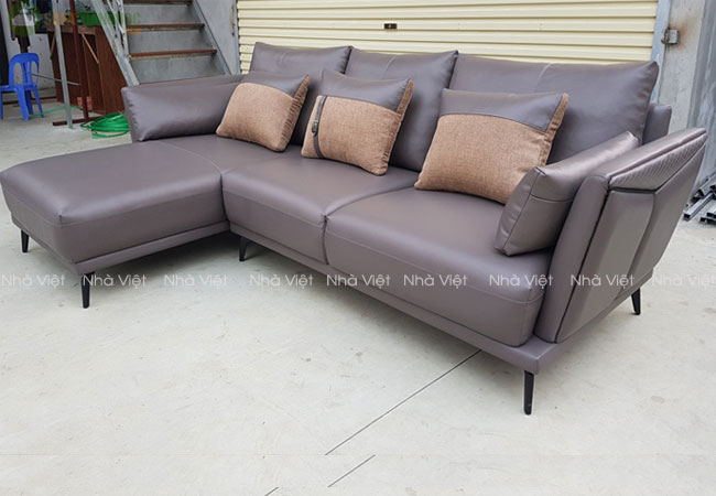 Bộ ghế sô pha phòng khách đẹp với gam màu đen ghi Sofa phòng khách mã 143