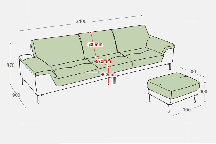 Sofa phòng khách chung cư mã 160