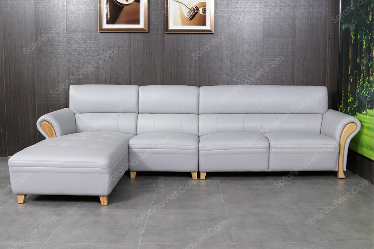 Bộ bàn ghế phòng khách gam màu trắng kem Sofa phòng khách mã 113