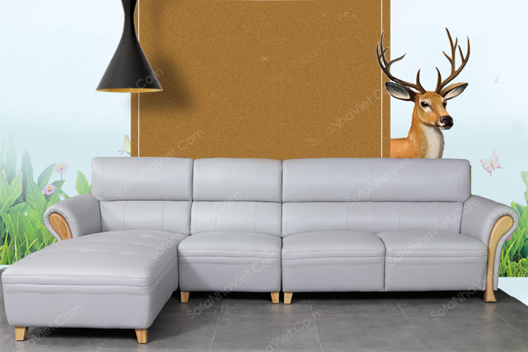 Bộ bàn ghế phòng khách gam màu trắng kem Sofa phòng khách mã 113