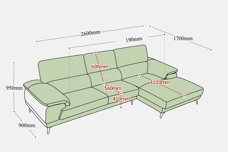 Sofa phòng khách góc chữ L PK-11A