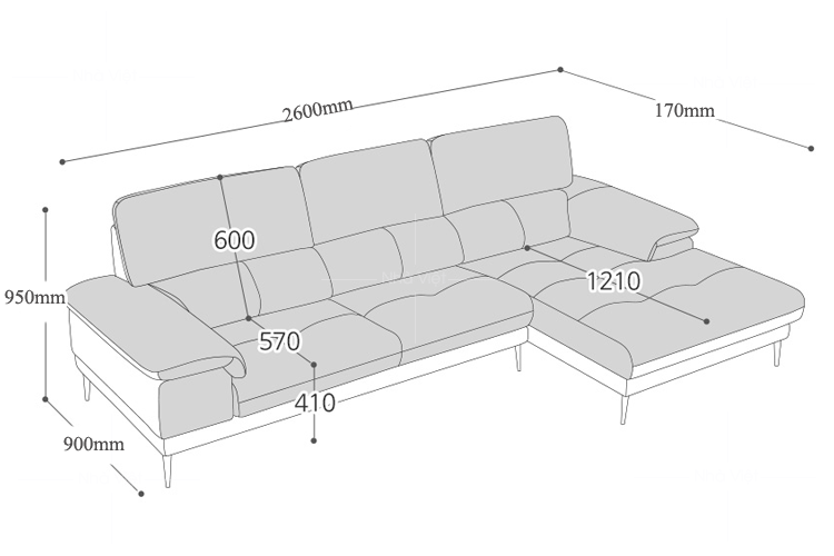 Sofa phòng khách rộng PK-07A