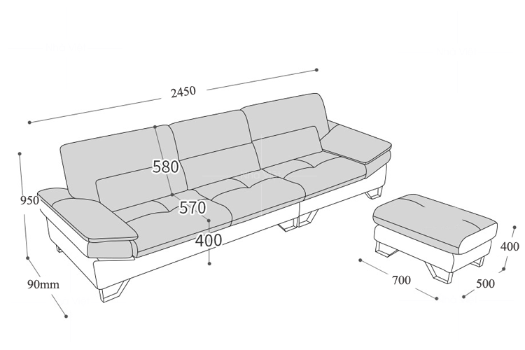 Sofa phòng khách nhỏ Danil A32