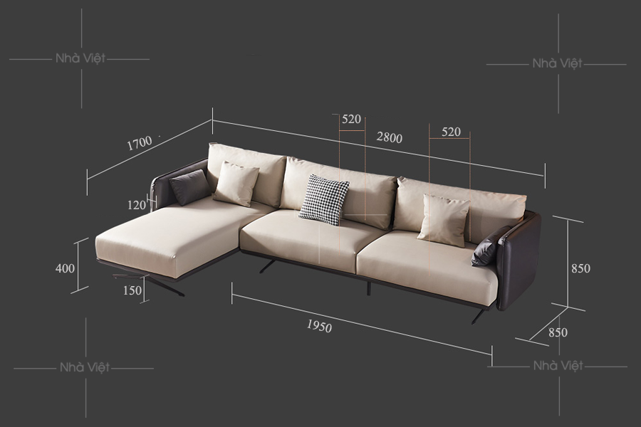 Sofa phòng khách đẹp PK-58A