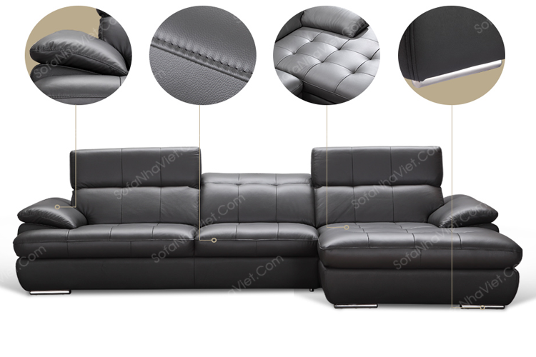 Bộ ghế sofa phòng khách sử dụng phụ kiện tựa đầu Sofa phòng khách mã 116