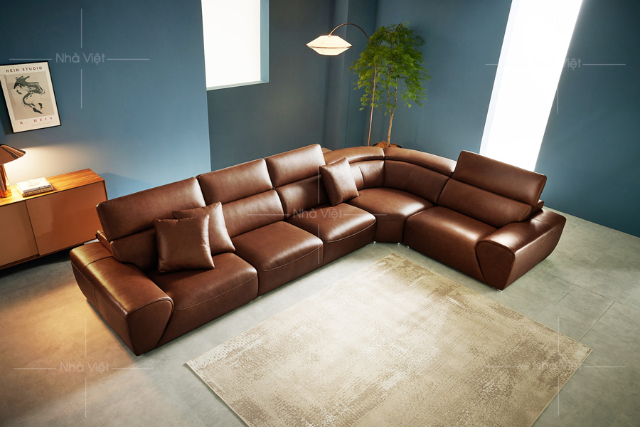 Mẫu sofa góc quây mới thiết kế cho phòng khách rộng