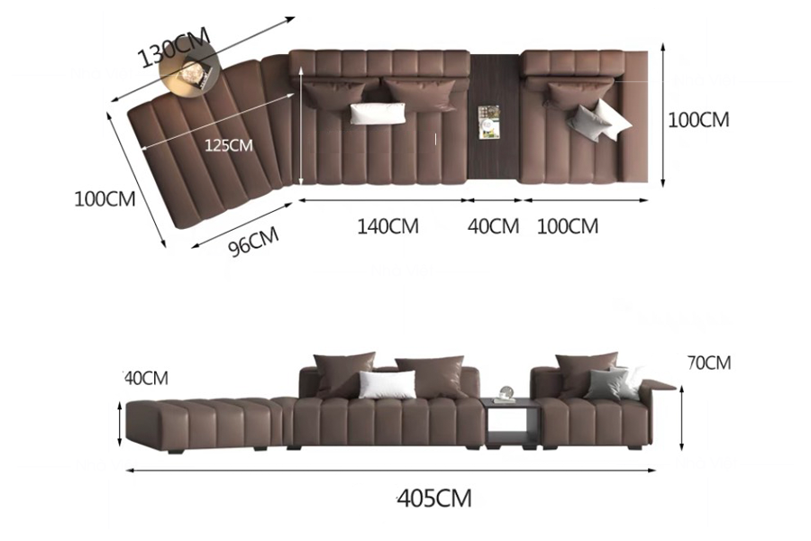 Sofa phòng khách chung cư Minoti P59