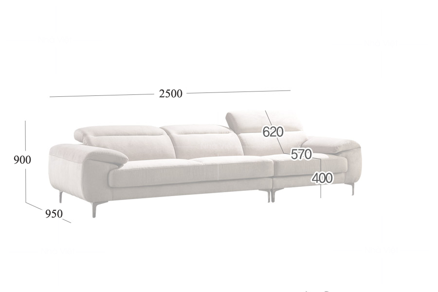 Sofa vải phòng khách nhỏ V309