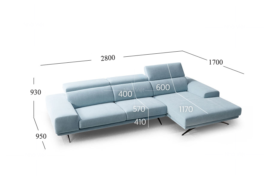 Sofa vải hiện đại V03