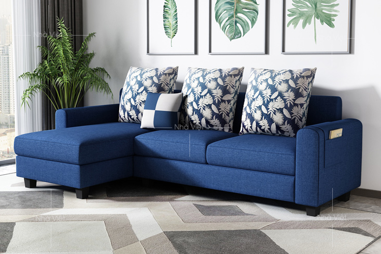 Mẫu sô pha vải dạng sofa góc chữ L nhỏ gọn Sofa vải mã 302
