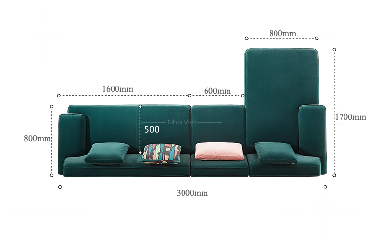 Sofa vải mã 088