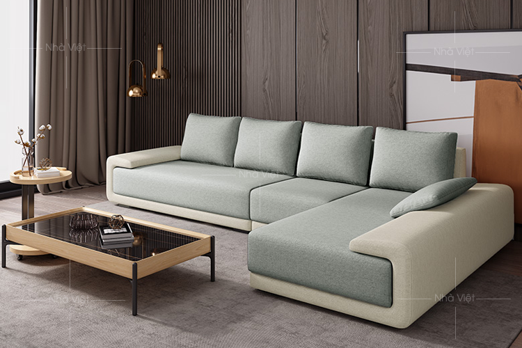 Bàn ghế sofa vải thiết kế với cách phối màu ấn tượng Sofa vải hiện đại giá rẻ VG-03